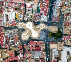 Vista aérea de las setas de Sevilla.